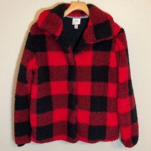 KNOX Rose Buffalo Plaid Cozy Fleece Jacket